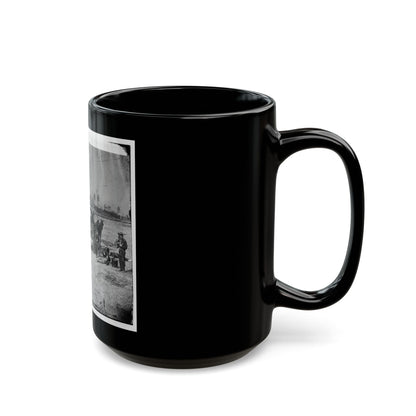 Ambulance Corps. Method Of Removing Wounded From The Field (U.S. Civil War) Black Coffee Mug-The Sticker Space