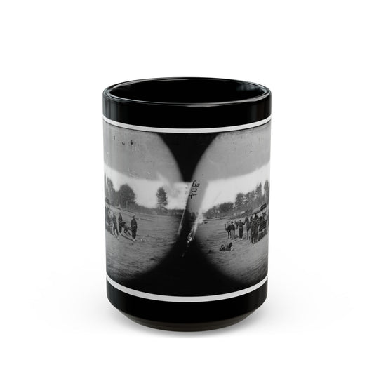 Ambulance Drill In The Field (U.S. Civil War) Black Coffee Mug