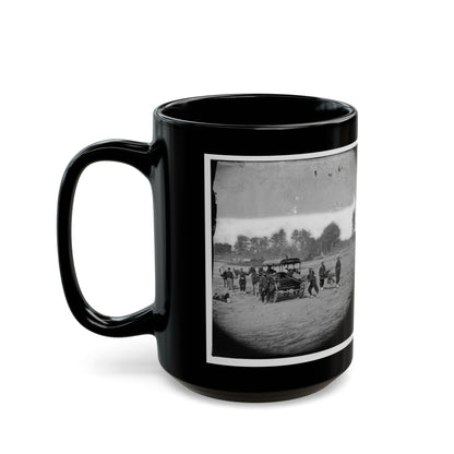 Ambulance Drill In The Field (U.S. Civil War) Black Coffee Mug