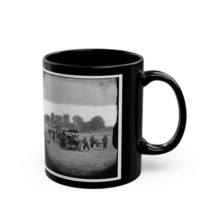 Ambulance Drill In The Field (U.S. Civil War) Black Coffee Mug