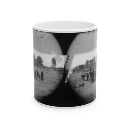 Ambulance Drill In The Field (U.S. Civil War) White Coffee Mug-11oz-The Sticker Space