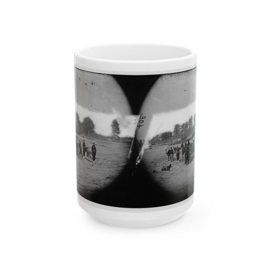 Ambulance Drill In The Field (U.S. Civil War) White Coffee Mug-15oz-The Sticker Space