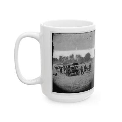 Ambulance Drill In The Field (U.S. Civil War) White Coffee Mug-The Sticker Space