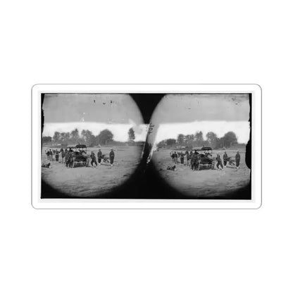 Ambulance Drill in the Field (U.S. Civil War) STICKER Vinyl Kiss-Cut Decal 3 Inch White - The Sticker Space