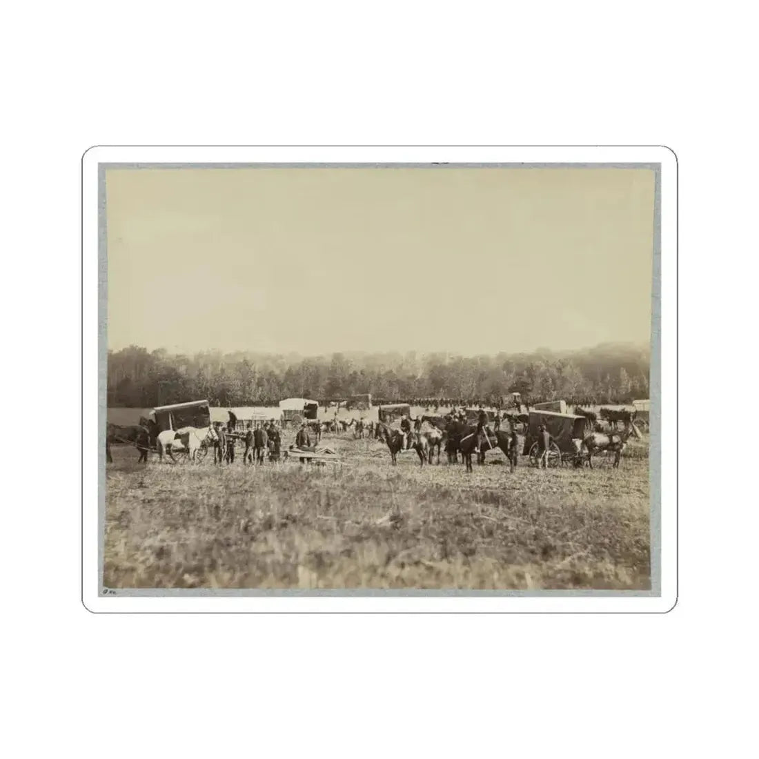 Ambulance Train, 1St Division, 2D Army Corps. (U.S. Civil War) STICKER Vinyl Kiss-Cut Decal 4 Inch White - The Sticker Space