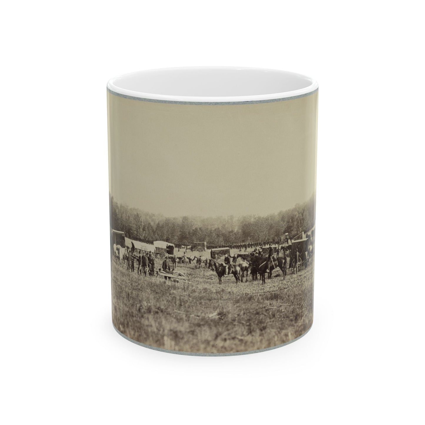 Ambulance Train, 1st Division, 2d Army Corps. (U.S. Civil War) White Coffee Mug