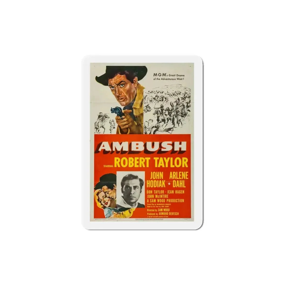 Ambush 1950 Movie Poster Refrigerator Magnet - The Sticker Space