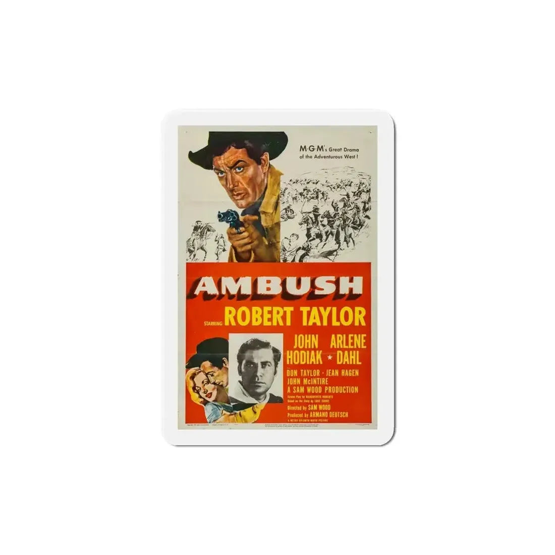 Ambush 1950 Movie Poster Refrigerator Magnet - The Sticker Space