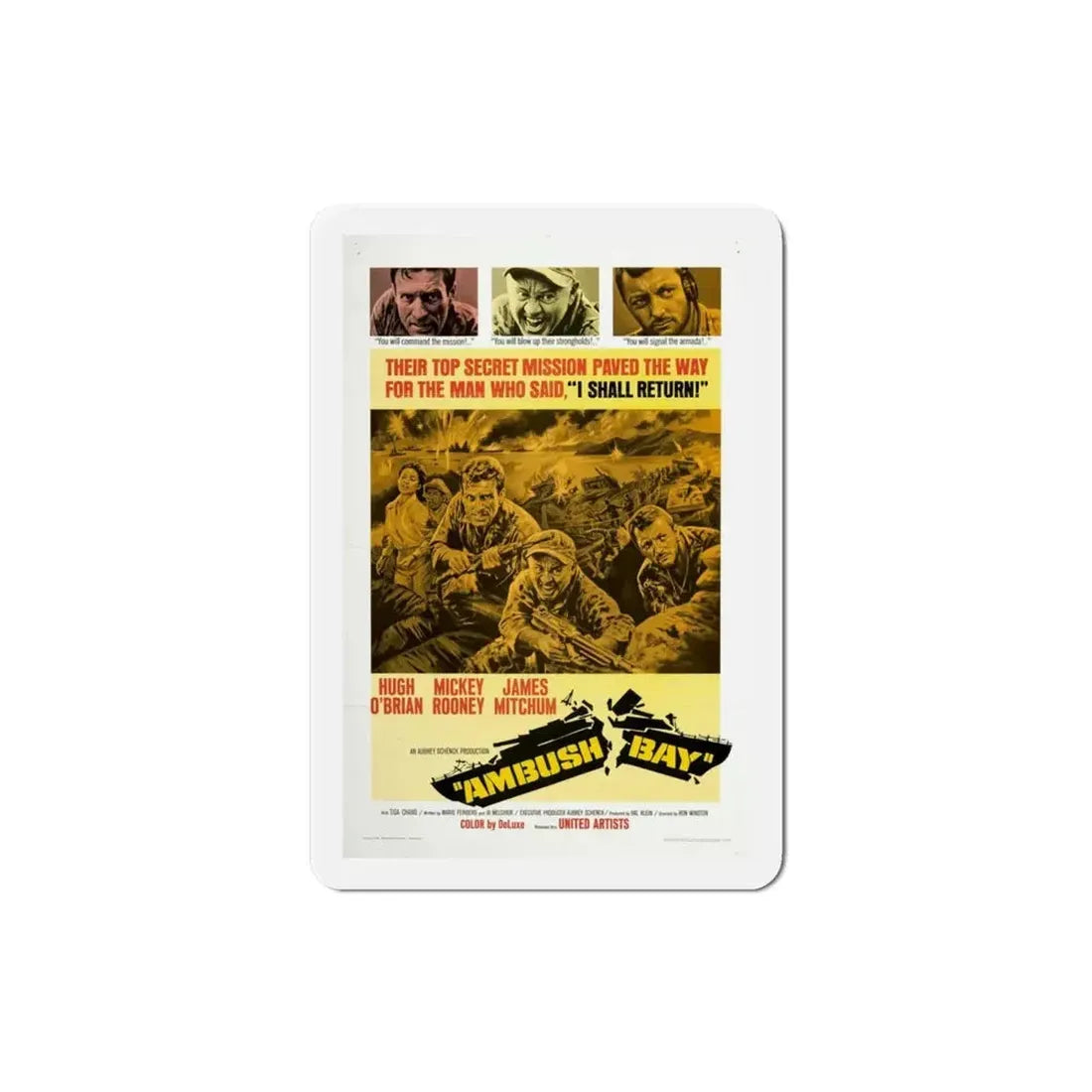 Ambush Bay 1966 Movie Poster Refrigerator Magnet - The Sticker Space