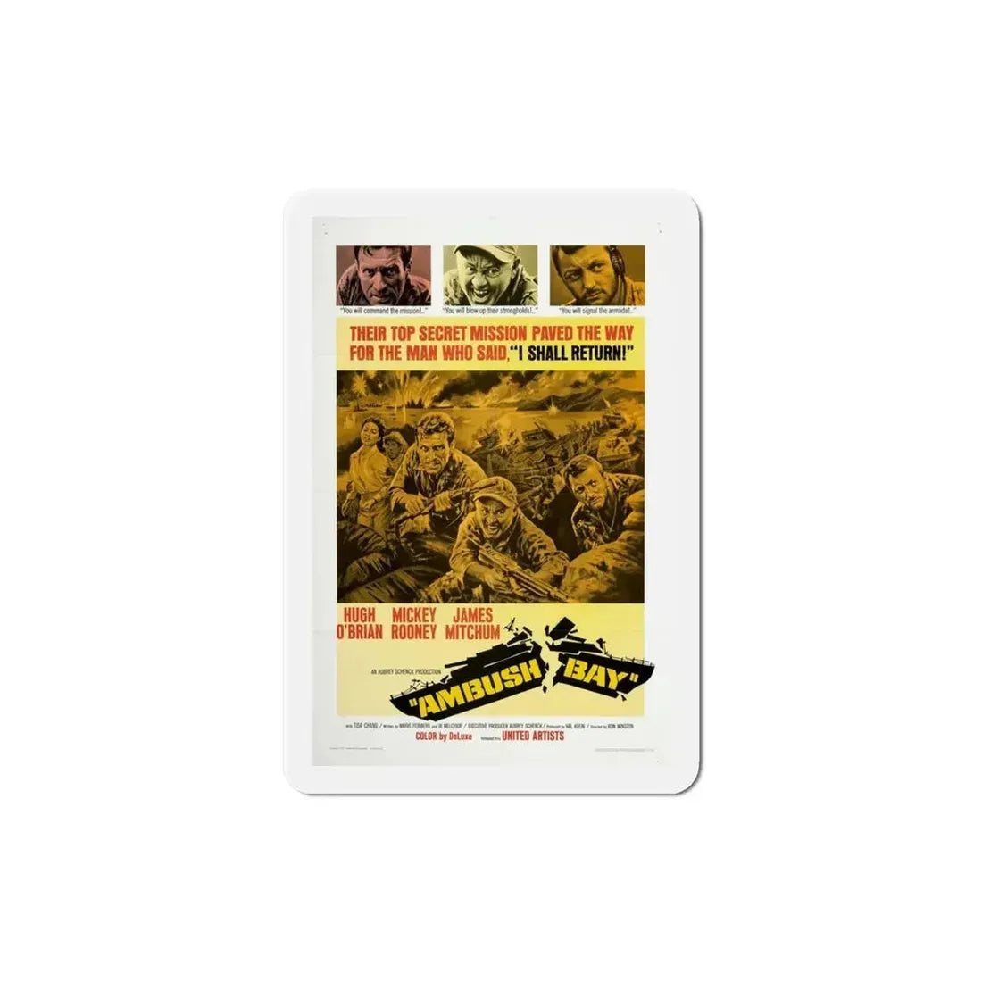 Ambush Bay 1966 Movie Poster Refrigerator Magnet - The Sticker Space