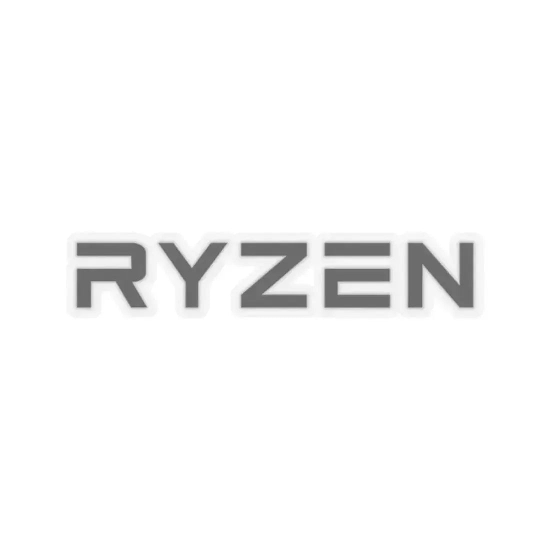 AMD Ryzen (only text) (Logo) STICKER Vinyl Kiss-Cut Decal 2 Inch Transparent - The Sticker Space