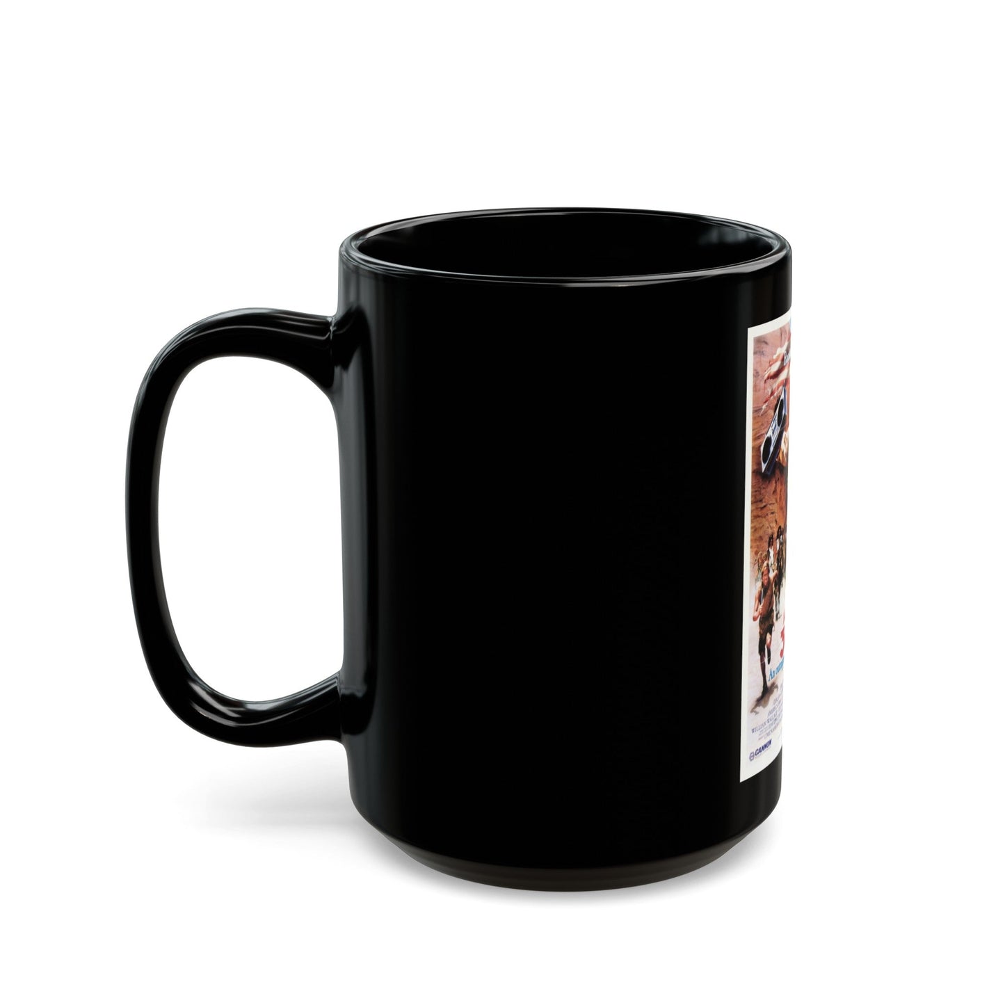 AMERICA 3000 1986 Movie Poster - Black Coffee Mug-The Sticker Space