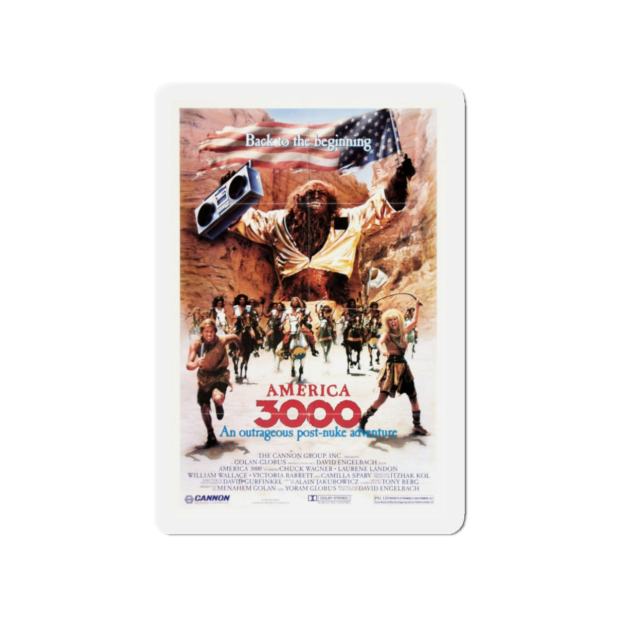 AMERICA 3000 1986 Movie Poster - Die-Cut Magnet-3" x 3"-The Sticker Space