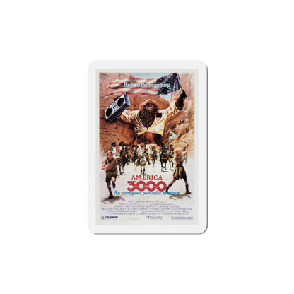 America 3000 1986 Movie Poster Die-Cut Magnet-6 × 6"-The Sticker Space