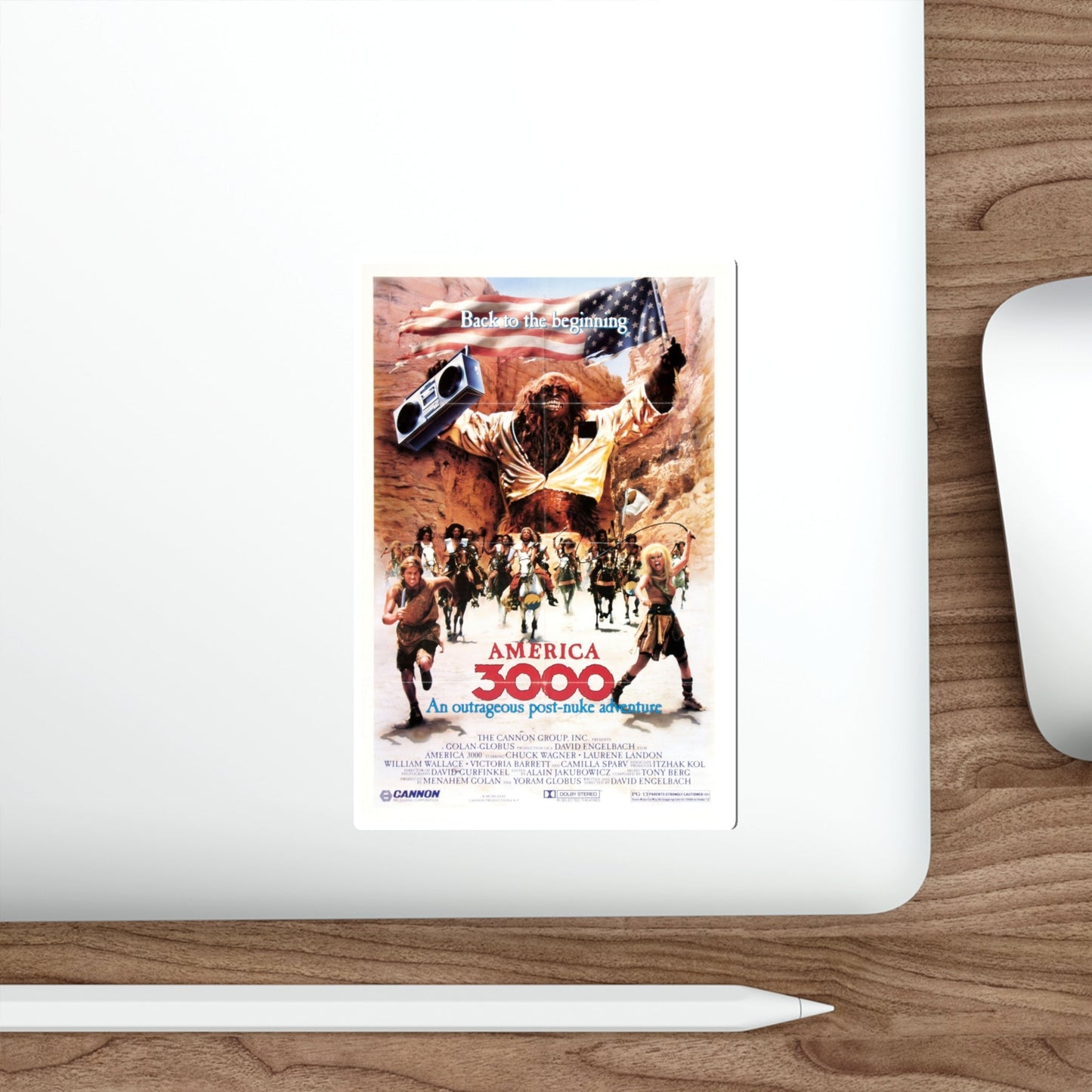 AMERICA 3000 1986 Movie Poster STICKER Vinyl Die-Cut Decal-The Sticker Space