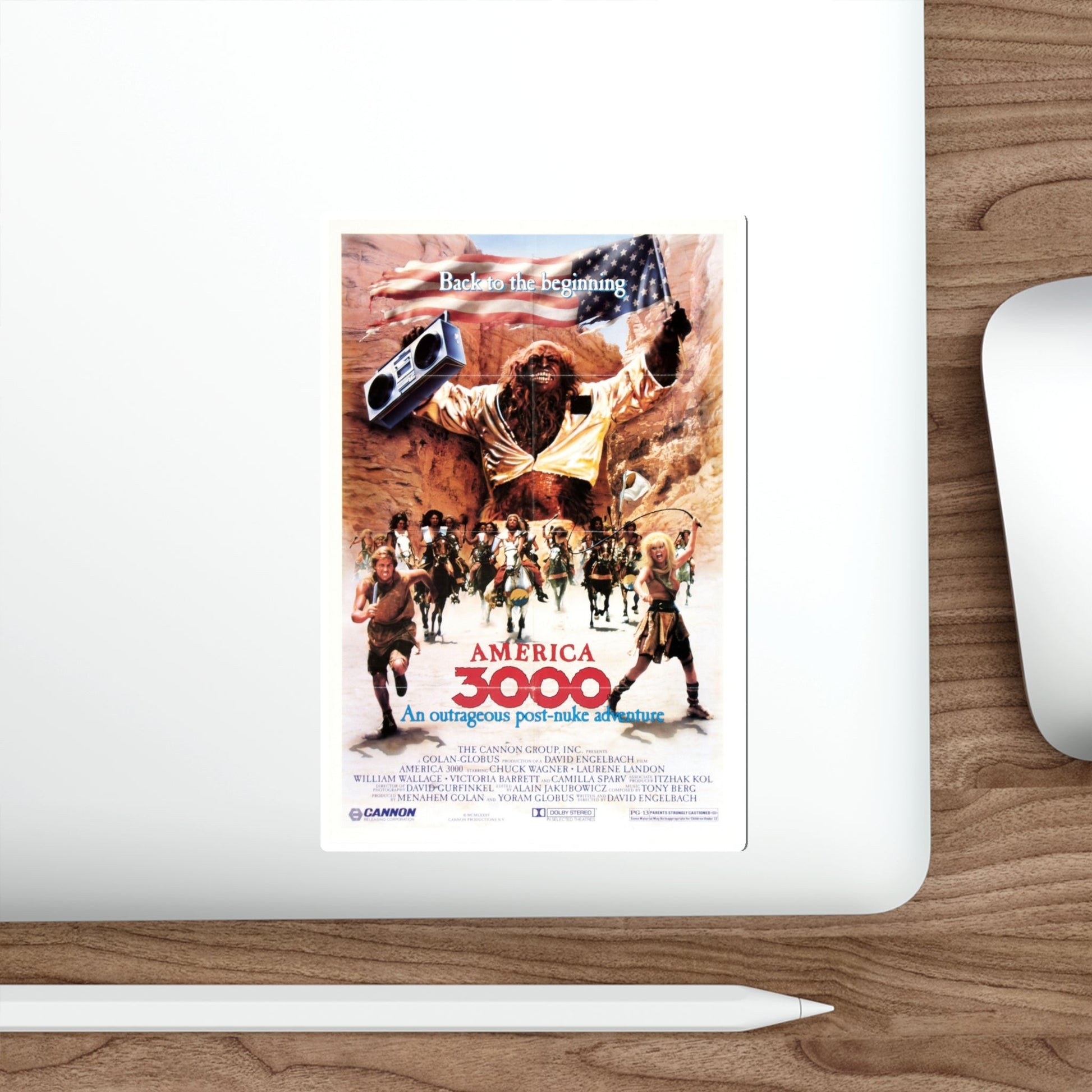 AMERICA 3000 1986 Movie Poster STICKER Vinyl Die-Cut Decal-The Sticker Space