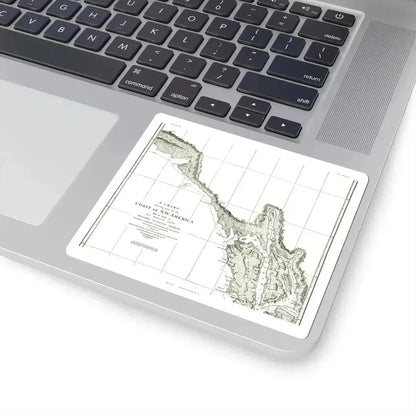 America - NorthWest Coast (1898) (Map) STICKER Vinyl Kiss-Cut Decal - The Sticker Space