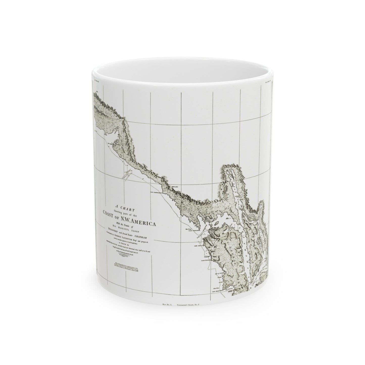 America - NorthWest Coast (1898) (Map) White Coffee Mug-11oz-The Sticker Space