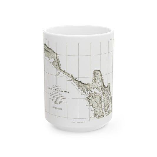 America - NorthWest Coast (1898) (Map) White Coffee Mug-15oz-The Sticker Space