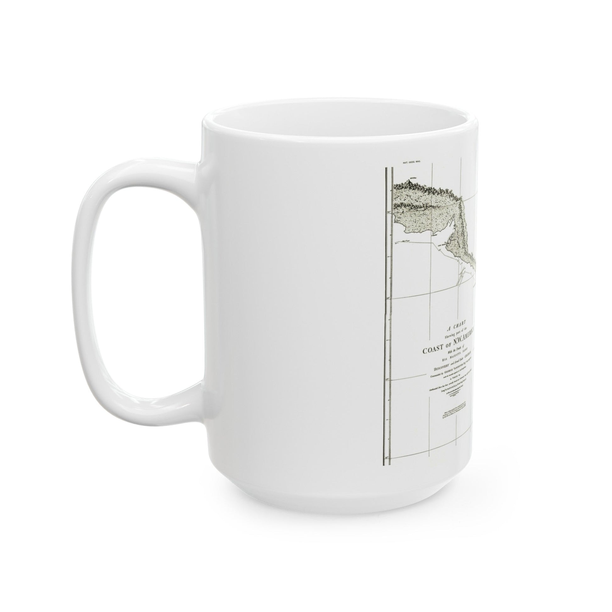 America - NorthWest Coast (1898) (Map) White Coffee Mug-The Sticker Space