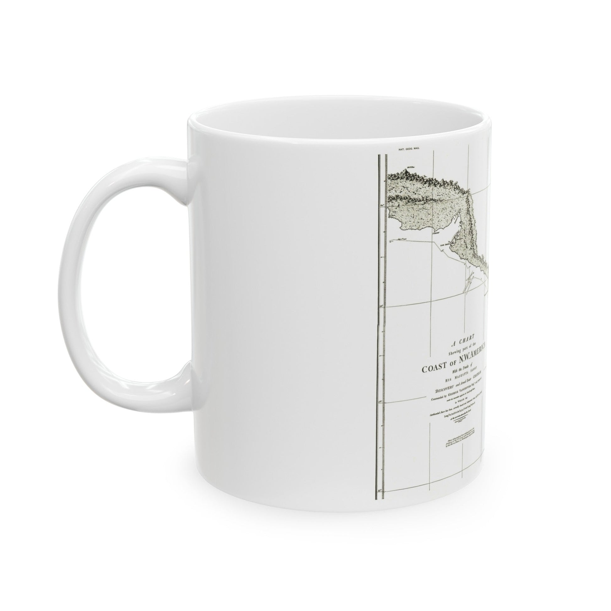 America - NorthWest Coast (1898) (Map) White Coffee Mug-The Sticker Space