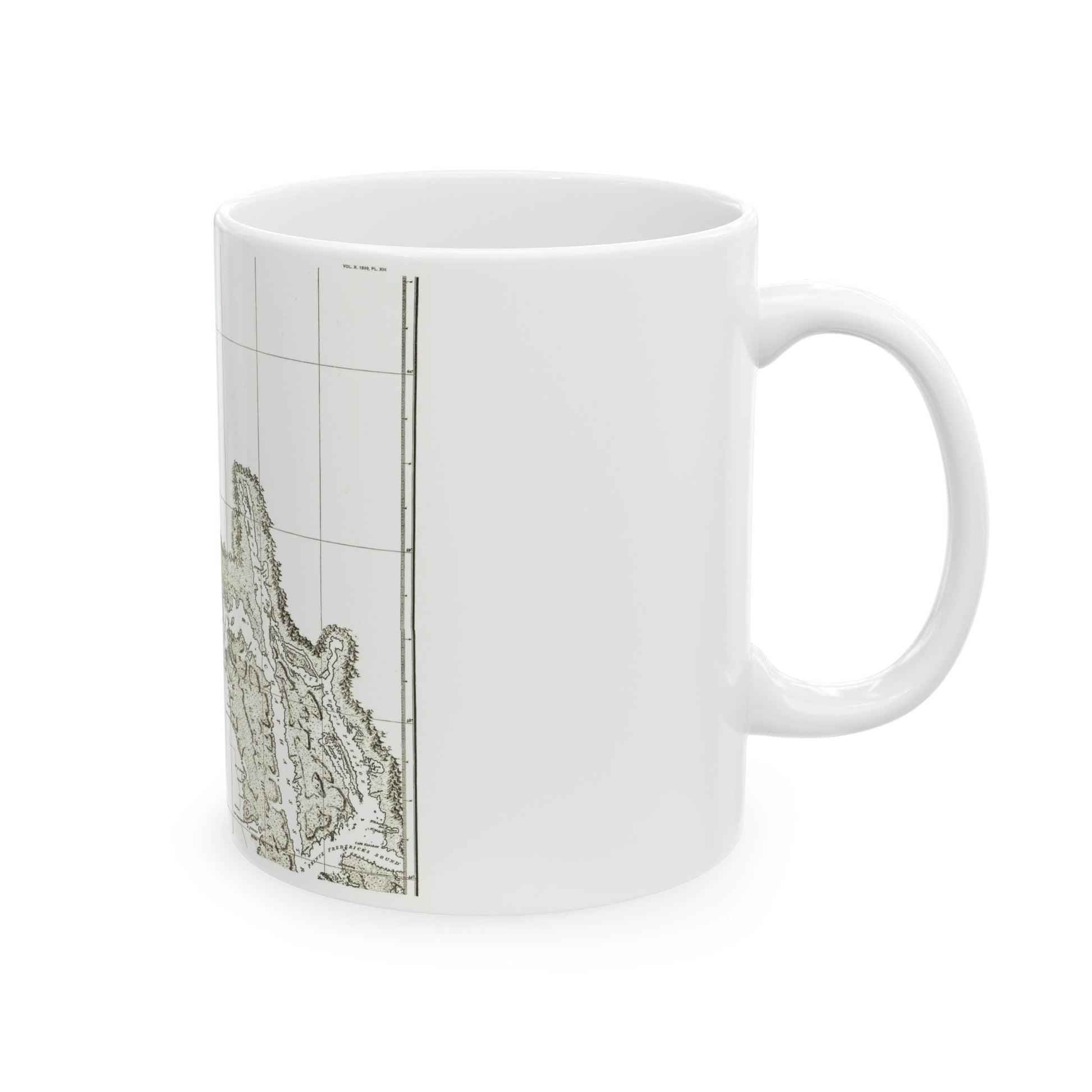 America - NorthWest Coast (1898) (Map) White Coffee Mug-The Sticker Space