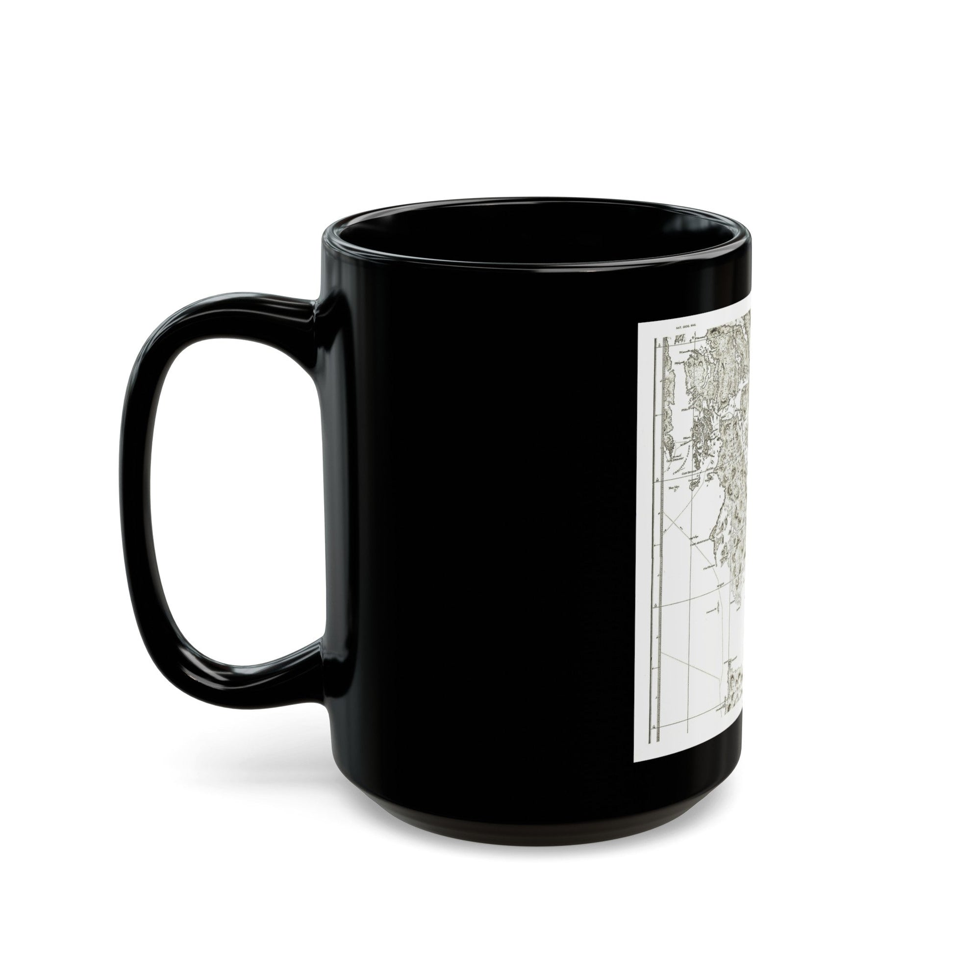 America - NorthWest Coast (1899) (Map) Black Coffee Mug-The Sticker Space