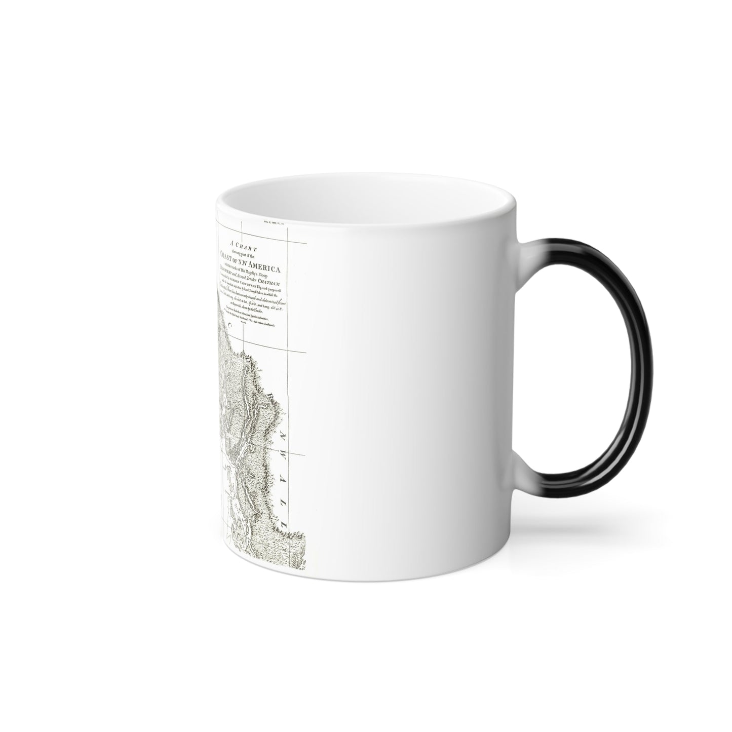 America - NorthWest Coast (1899) (Map) Color Changing Mug 11oz-11oz-The Sticker Space