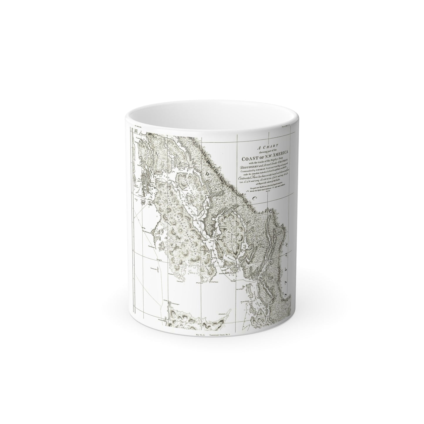 America - NorthWest Coast (1899) (Map) Color Changing Mug 11oz-11oz-The Sticker Space