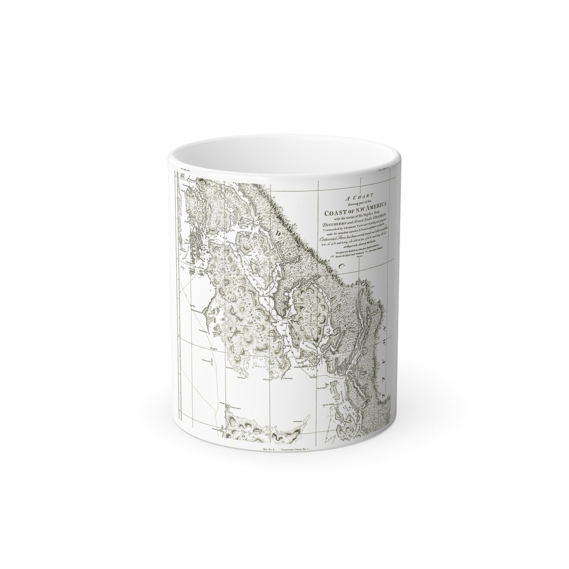 America - NorthWest Coast (1899) (Map) Color Changing Mug 11oz-11oz-The Sticker Space