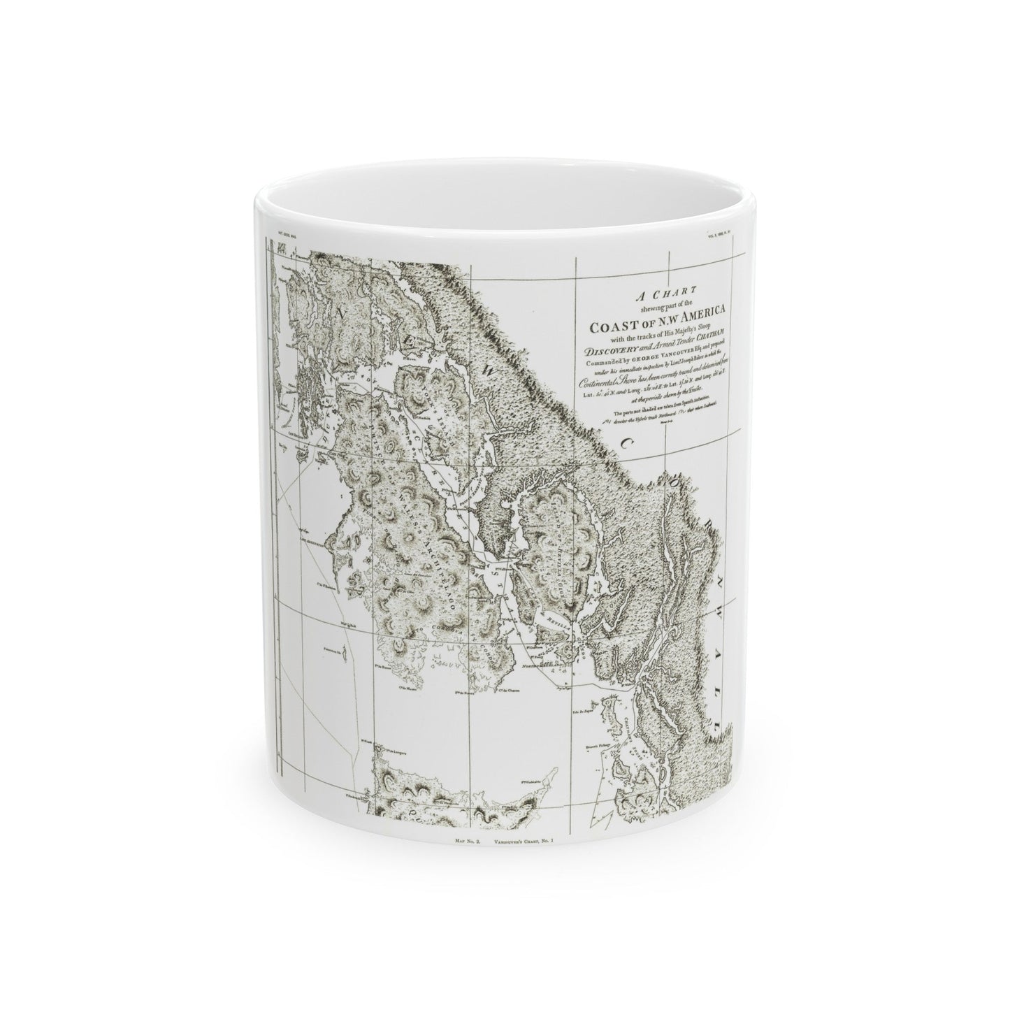 America - NorthWest Coast (1899) (Map) White Coffee Mug-11oz-The Sticker Space