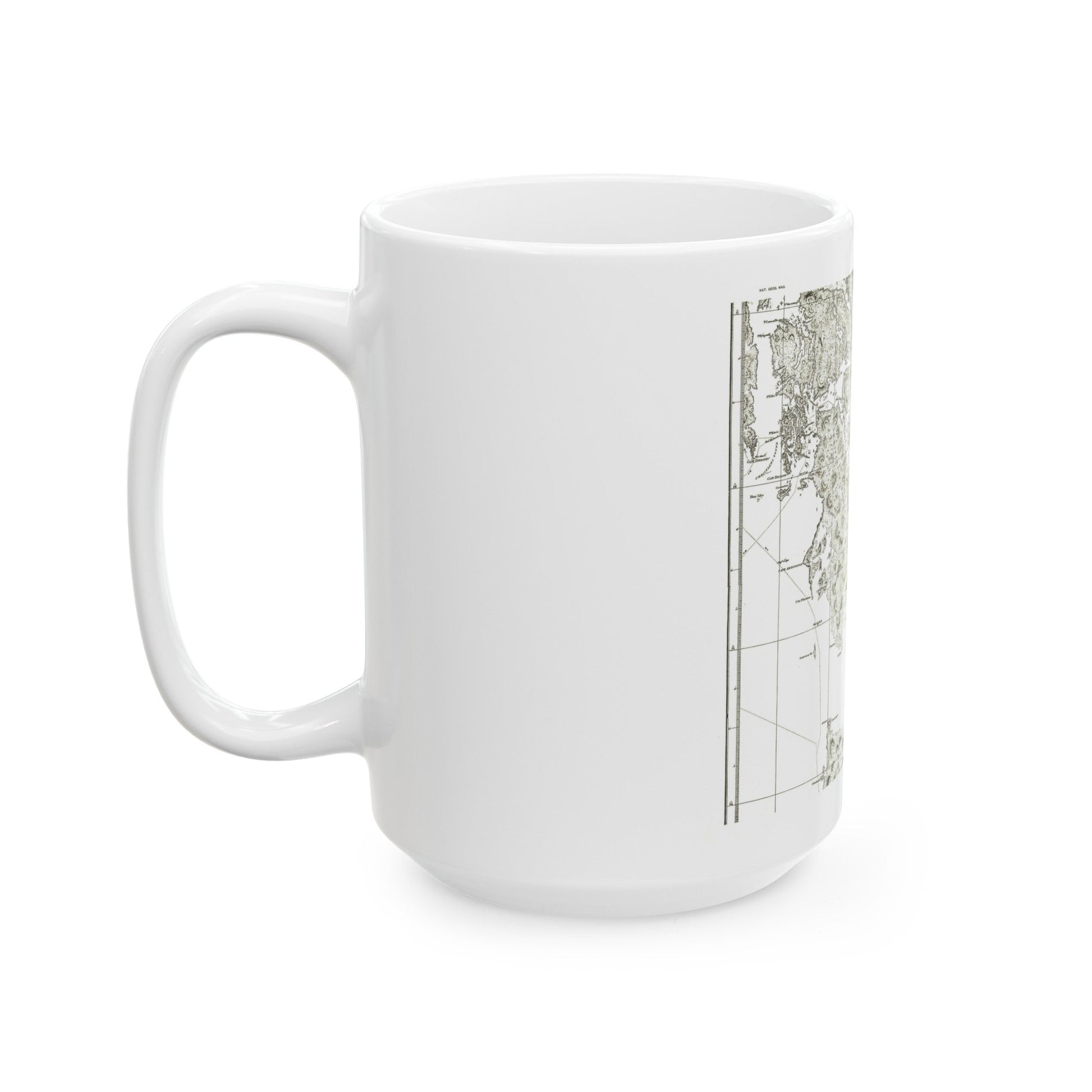 America - NorthWest Coast (1899) (Map) White Coffee Mug-The Sticker Space