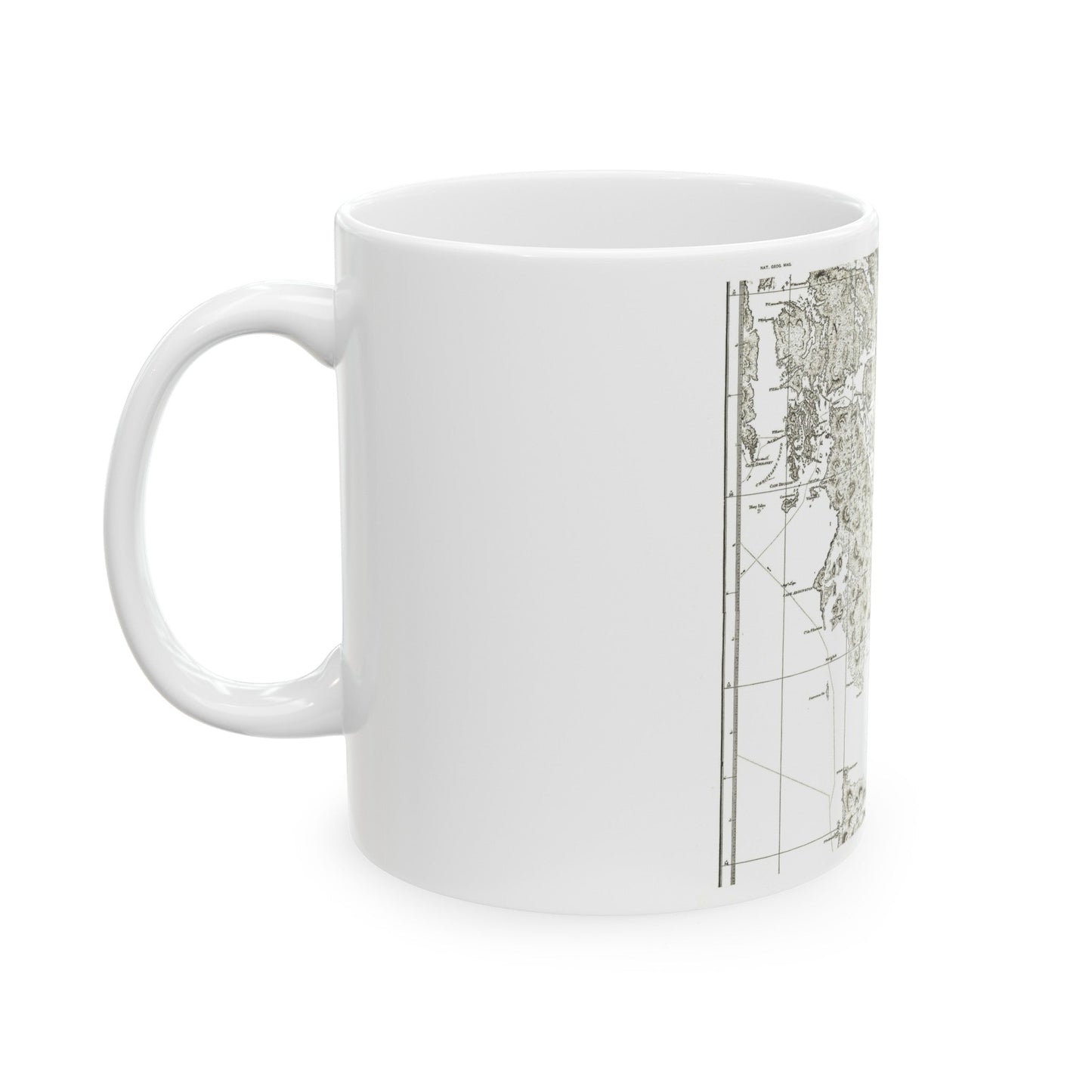 America - NorthWest Coast (1899) (Map) White Coffee Mug-The Sticker Space