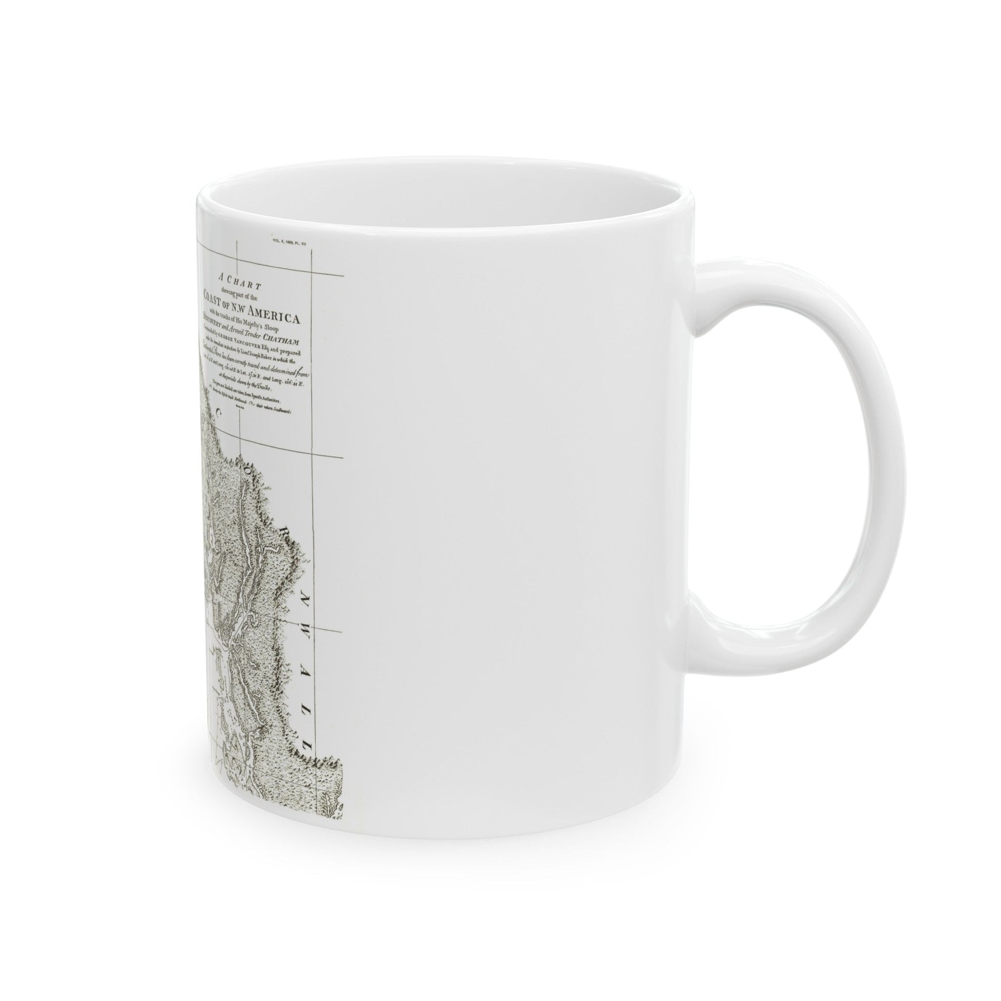 America - NorthWest Coast (1899) (Map) White Coffee Mug-The Sticker Space