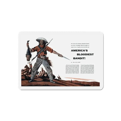 America's Bloodiest Bandit, Fury magazine, December 1957 (Magazine Illustration) Refrigerator Magnet - The Sticker Space