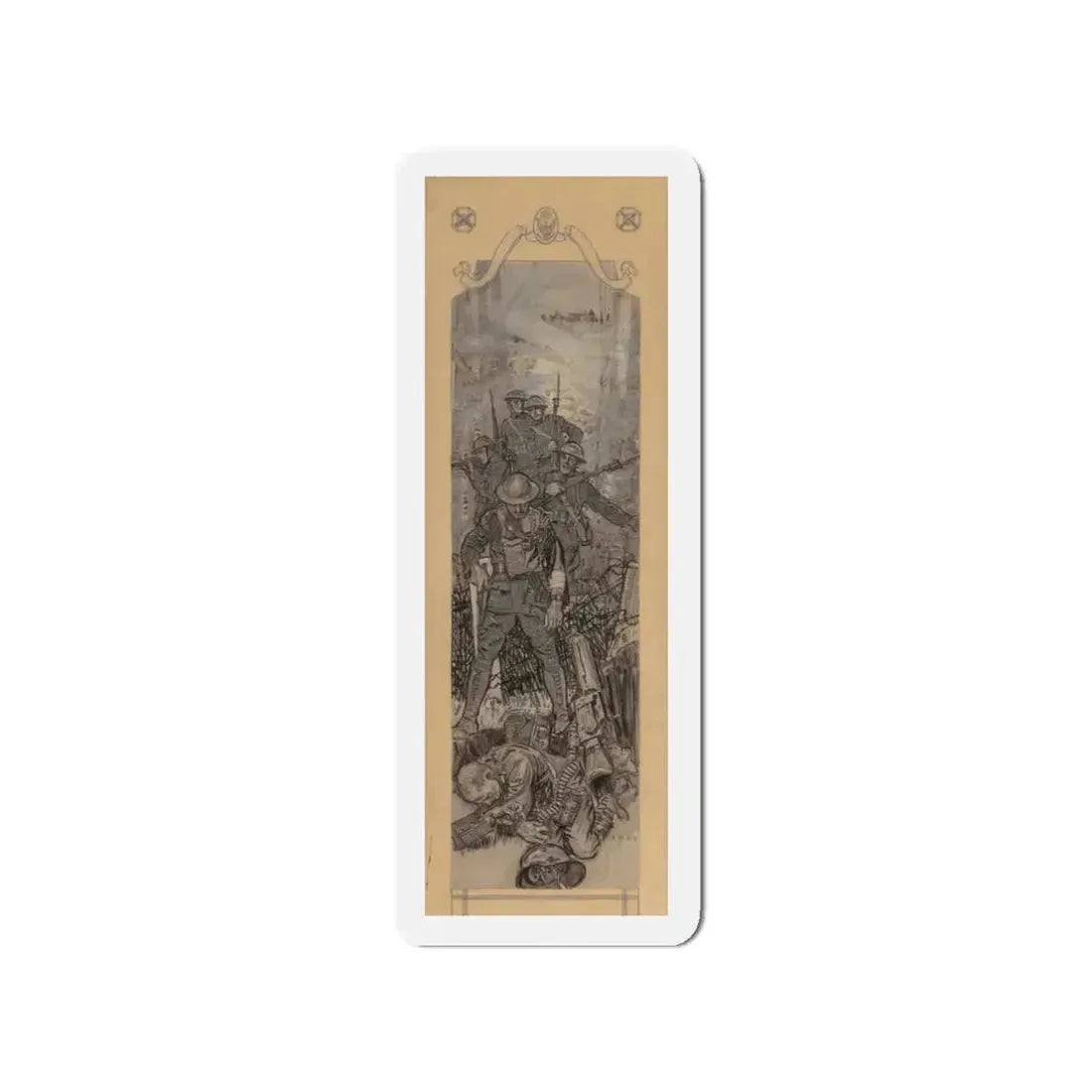 America's Greatest Battle, Collier's magazine story illustration, March 22, 1919 (Magazine Illustration) Refrigerator Magnet 3 Inch - The Sticker Space