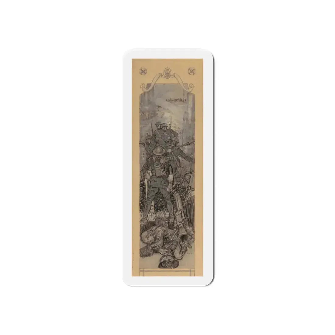 America's Greatest Battle, Collier's magazine story illustration, March 22, 1919 (Magazine Illustration) Refrigerator Magnet 5 Inch - The Sticker Space