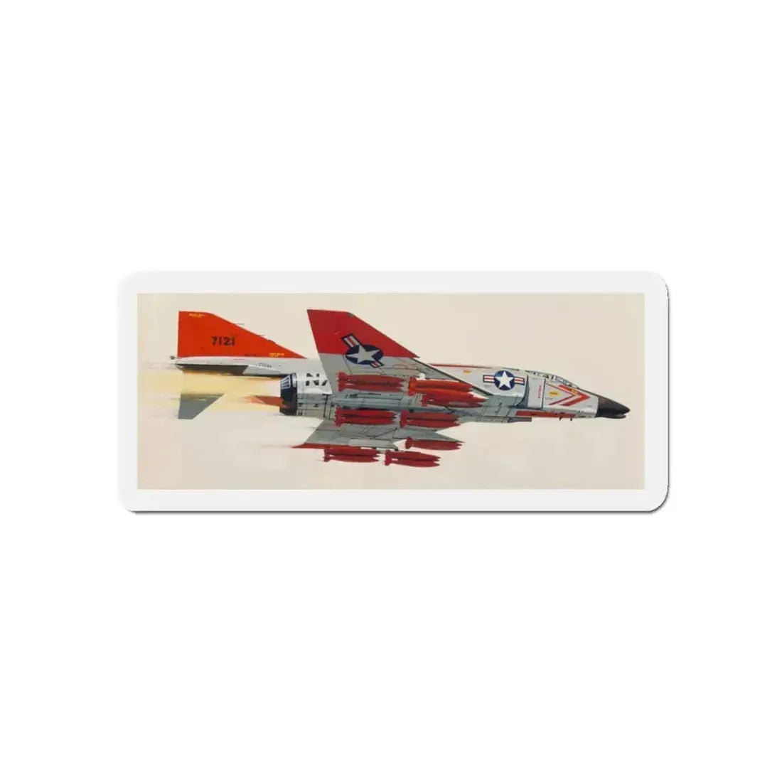 America's Hottest Jet, Popular Science magazine cover, May 1962 (Magazine Illustration) Refrigerator Magnet - The Sticker Space