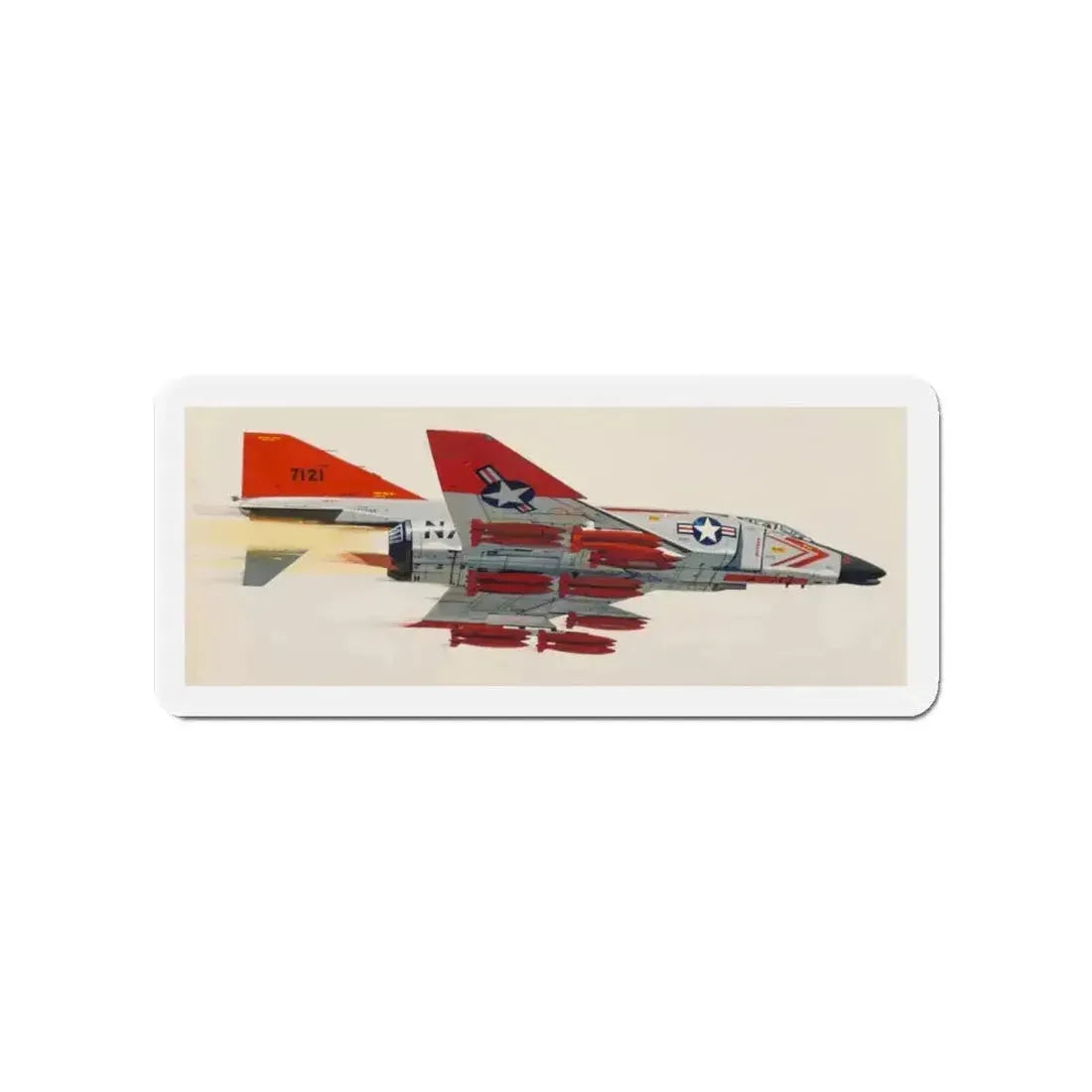 America's Hottest Jet, Popular Science magazine cover, May 1962 (Magazine Illustration) Refrigerator Magnet - The Sticker Space