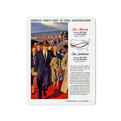 American Airlines ad, 1950_1 (Magazine Illustration) Refrigerator Magnet - The Sticker Space