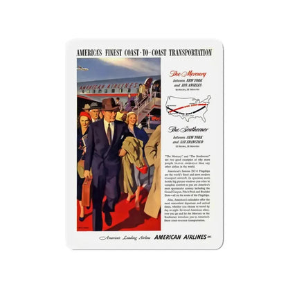 American Airlines ad, 1950_1 (Magazine Illustration) Refrigerator Magnet - The Sticker Space