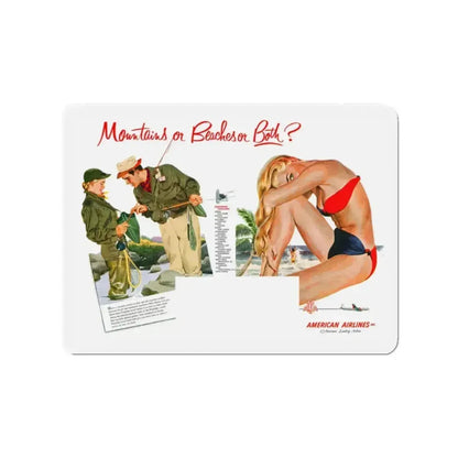 American Airlines ad, 1952 (Magazine Illustration) Refrigerator Magnet - The Sticker Space