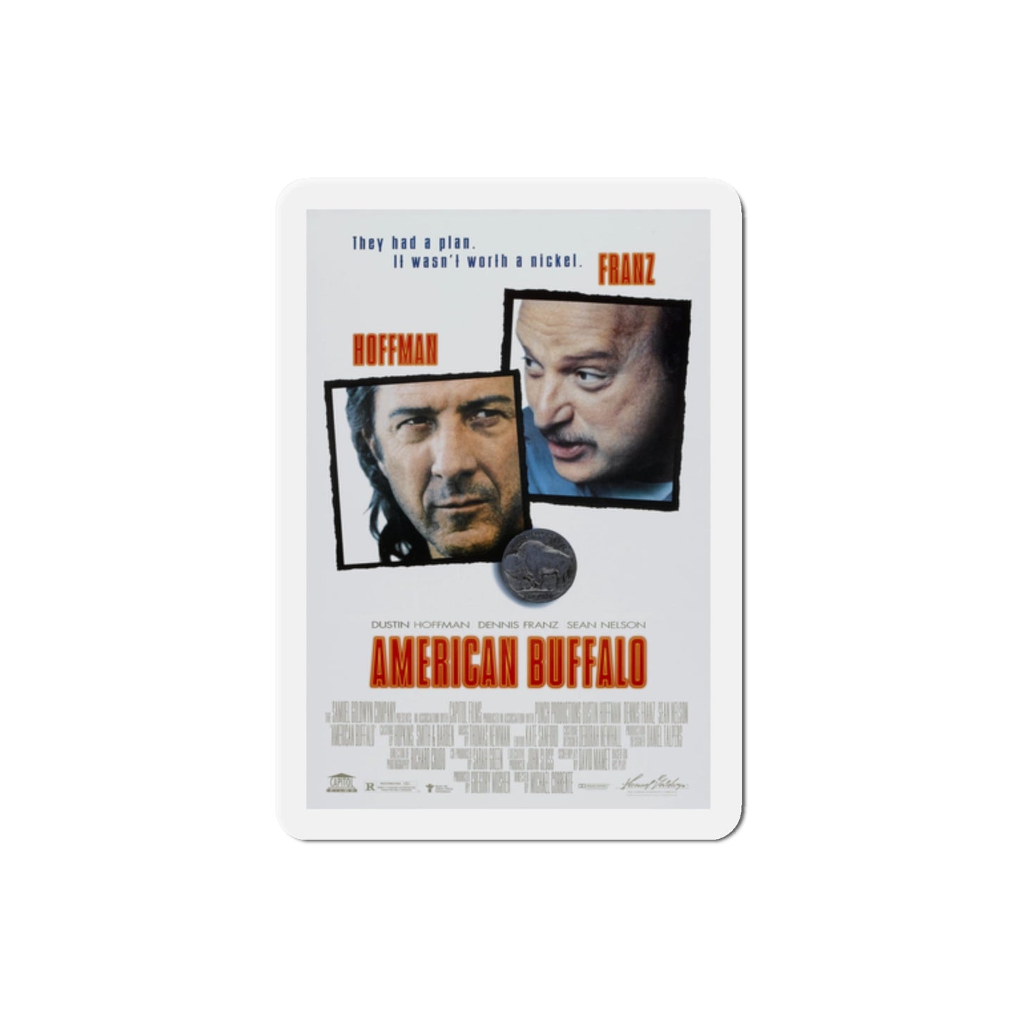 American Buffalo 1996 Movie Poster Die-Cut Magnet-2" x 2"-The Sticker Space