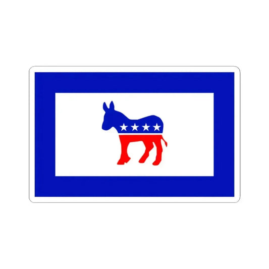 American Democratic Flag (United States) STICKER Vinyl Kiss-Cut Decal 2 Inch White - The Sticker Space