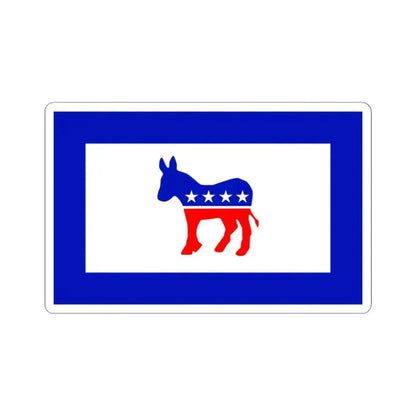 American Democratic Flag (United States) STICKER Vinyl Kiss-Cut Decal 3 Inch White - The Sticker Space