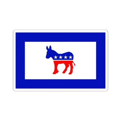 American Democratic Flag (United States) STICKER Vinyl Kiss-Cut Decal 4 Inch White - The Sticker Space