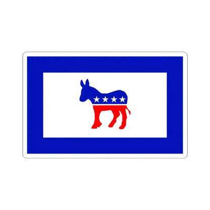 American Democratic Flag (United States) STICKER Vinyl Kiss-Cut Decal 6 Inch White - The Sticker Space