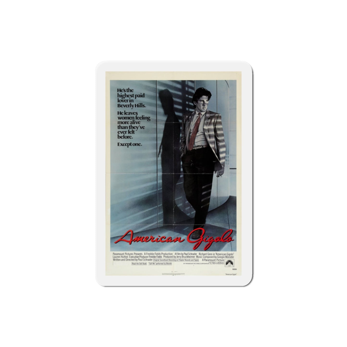 American Gigolo 1980 Movie Poster Die-Cut Magnet-2" x 2"-The Sticker Space