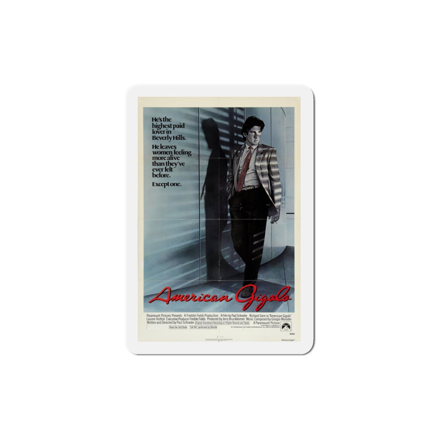 American Gigolo 1980 Movie Poster Die-Cut Magnet-3" x 3"-The Sticker Space