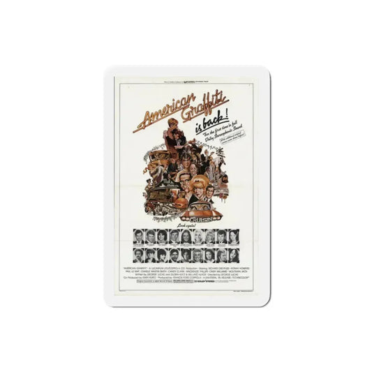 American Graffiti 1973 2 Movie Poster Refrigerator Magnet 2 Inch - The Sticker Space
